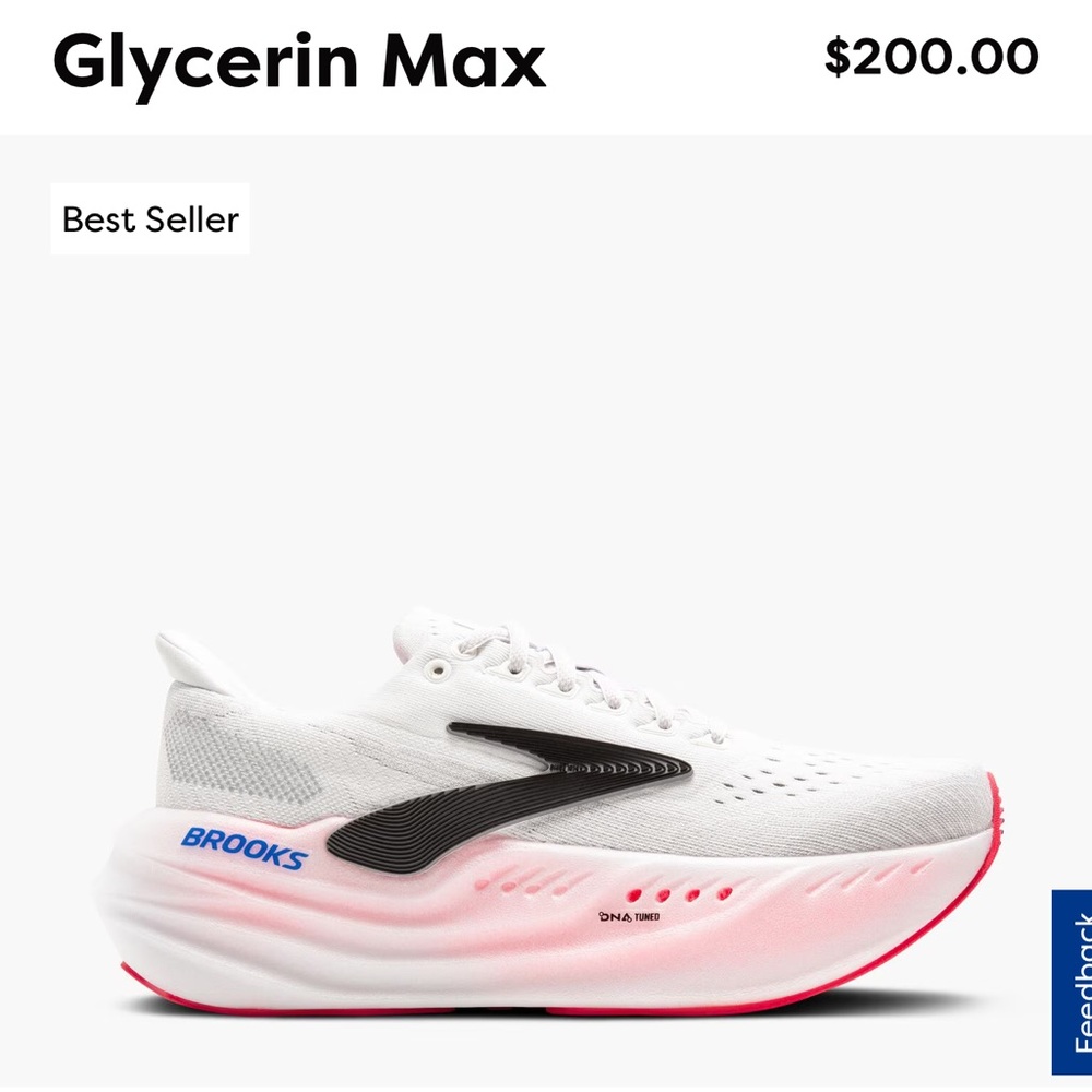 Brooks Glycerin Max White Running Shoes